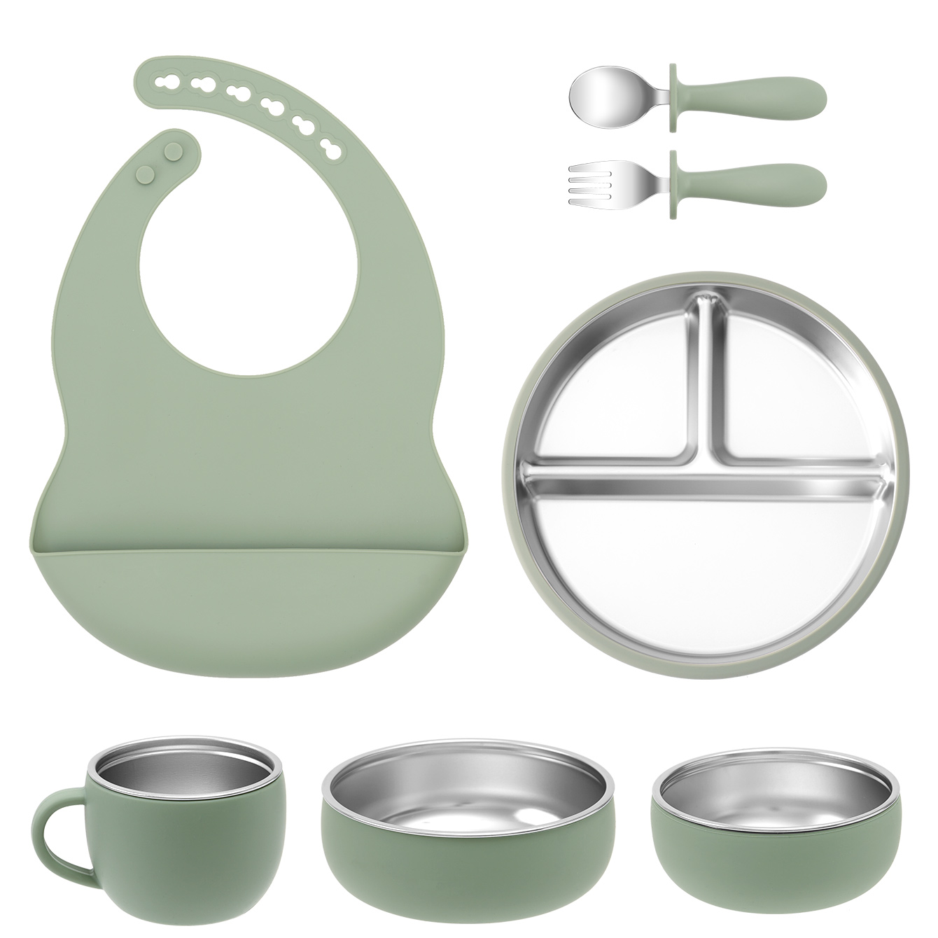 7PCS Stainless Steel Detachabl - đánh giá và giá Baby Food Menu